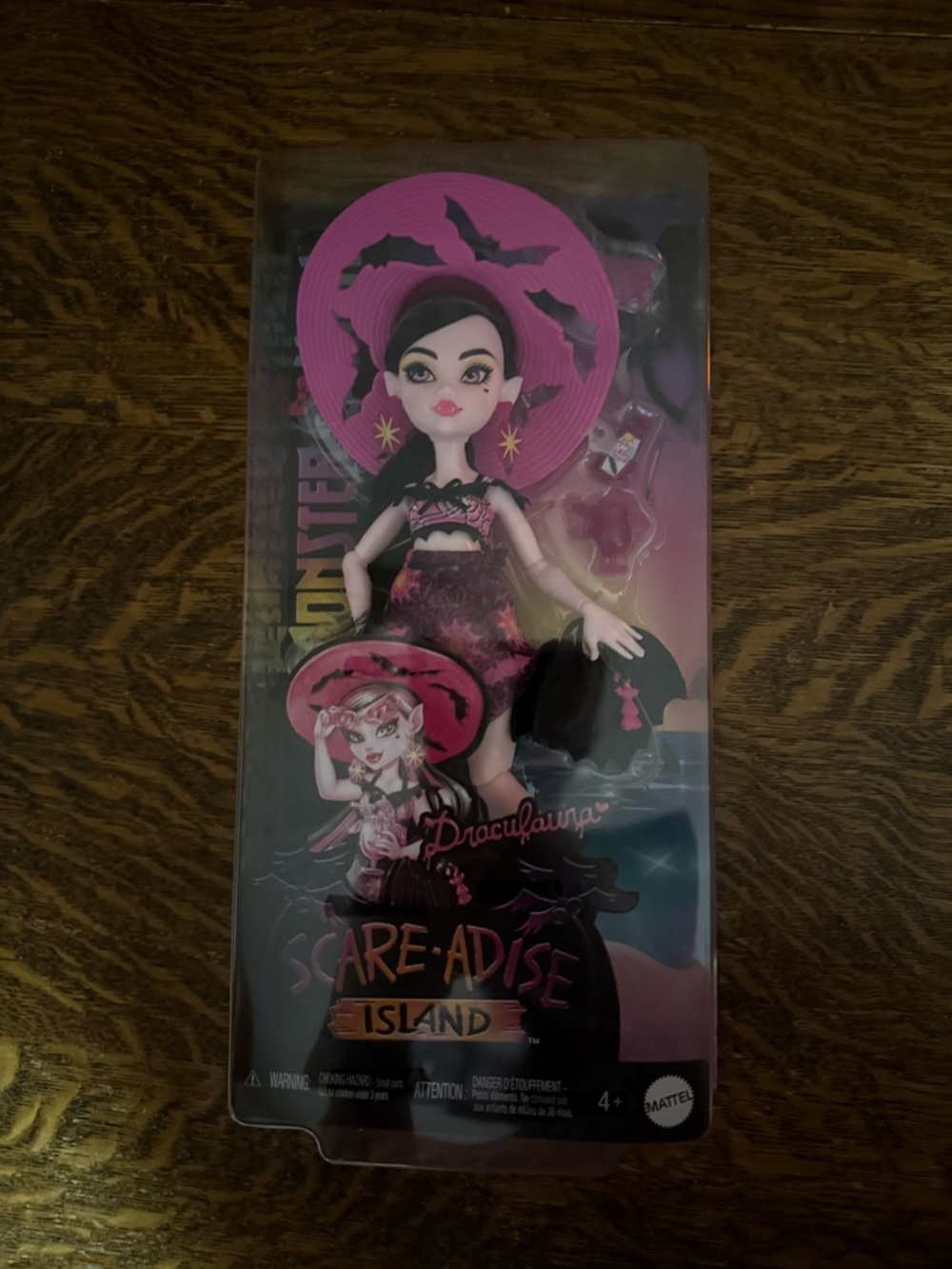 Mattel Draculaura Pink and Black Scare-Adise Island Costume Doll